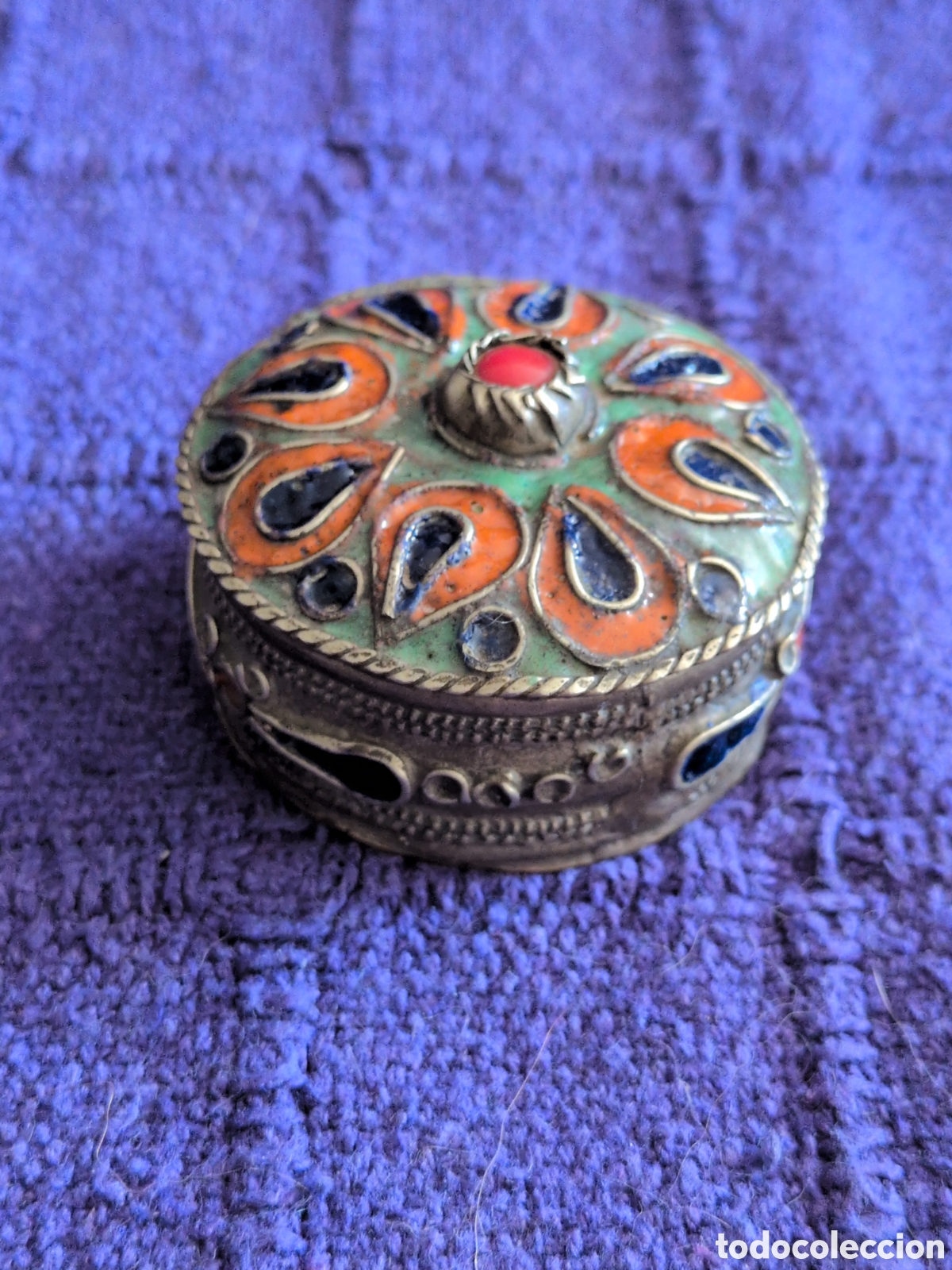 Antiques: Antiguo Pastillero / Joyero &Eacute;tnico de Colecci&oacute;n &ndash; Estilo Bereber / Tibetano
