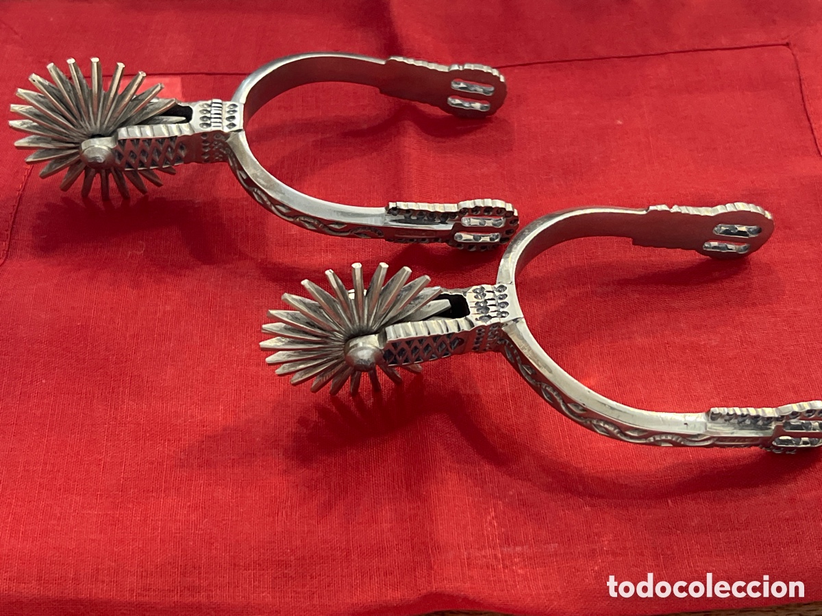 Antiquit&auml;ten: PAREJA DE ESPUELAS DE HUASO CHILENAS TRADICIONALES