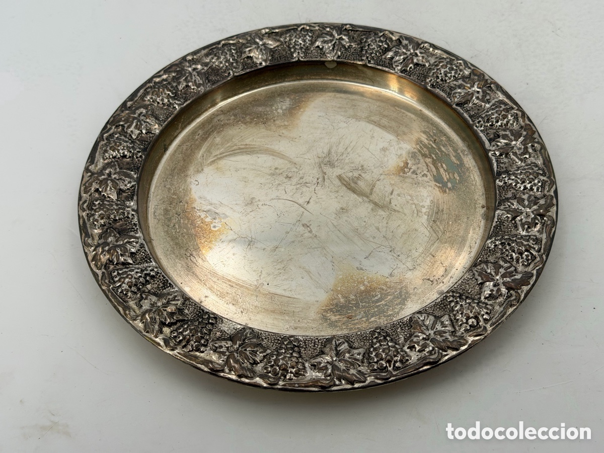 Antig&uuml;edades: Antigua Bandeja Plateada - Foto 3