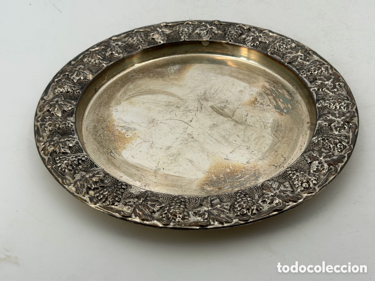 Antig&uuml;edades: Antigua Bandeja Plateada - Foto 4