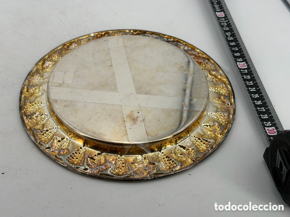 Antig&uuml;edades: Antigua Bandeja Plateada - Foto 6