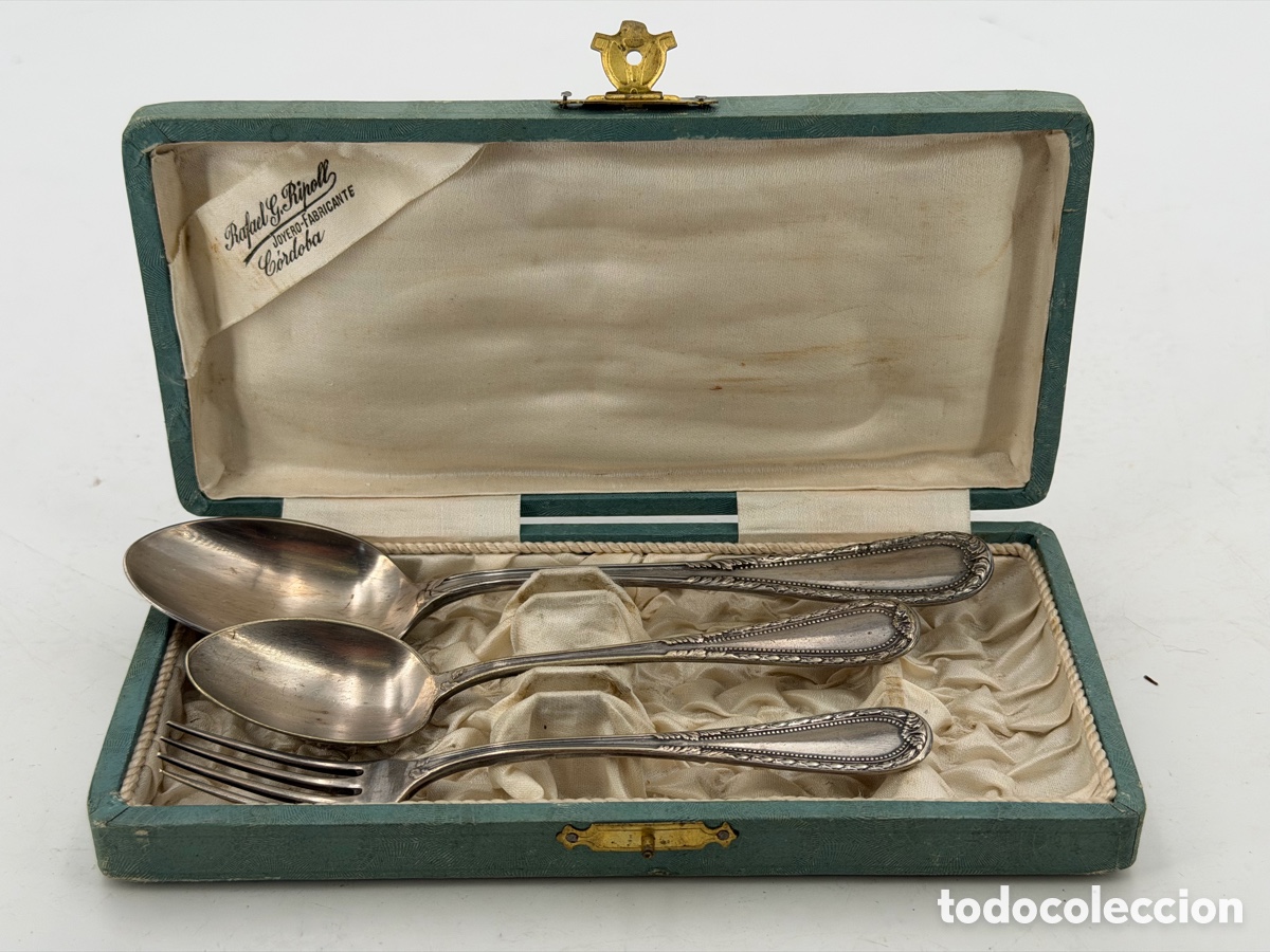 Antig&uuml;edades: Lote de Cucharas de Argentum en Caja - Foto 2