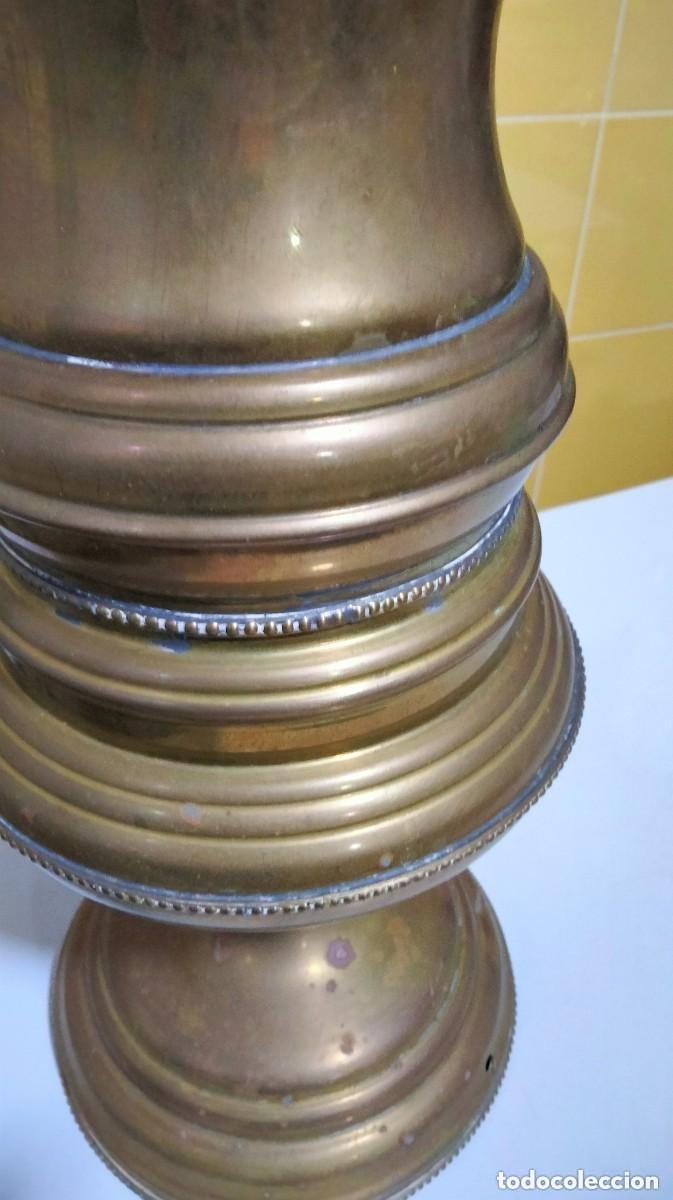 Antig&uuml;edades: antigua lampara de bronce la marca Simon - Foto 3