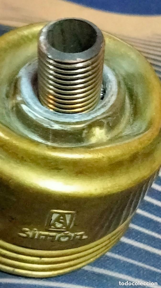 Antig&uuml;edades: antigua lampara de bronce la marca Simon - Foto 8
