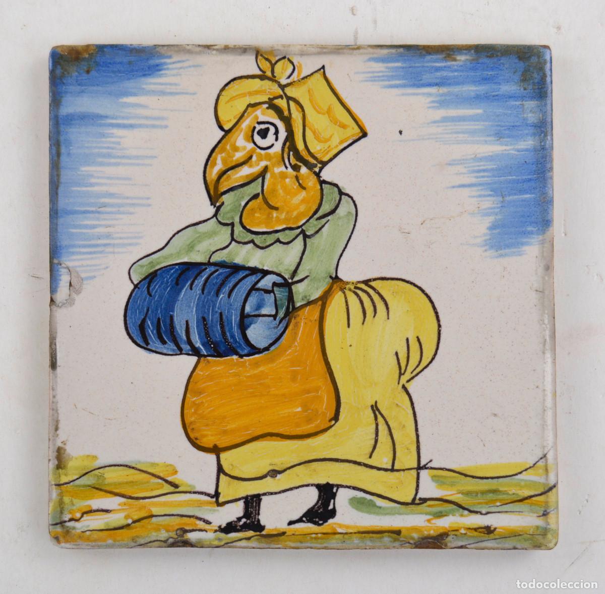 Antiquit&auml;ten: AZULEJO CATAL&Aacute;N DE OFICIOS. s.XIX