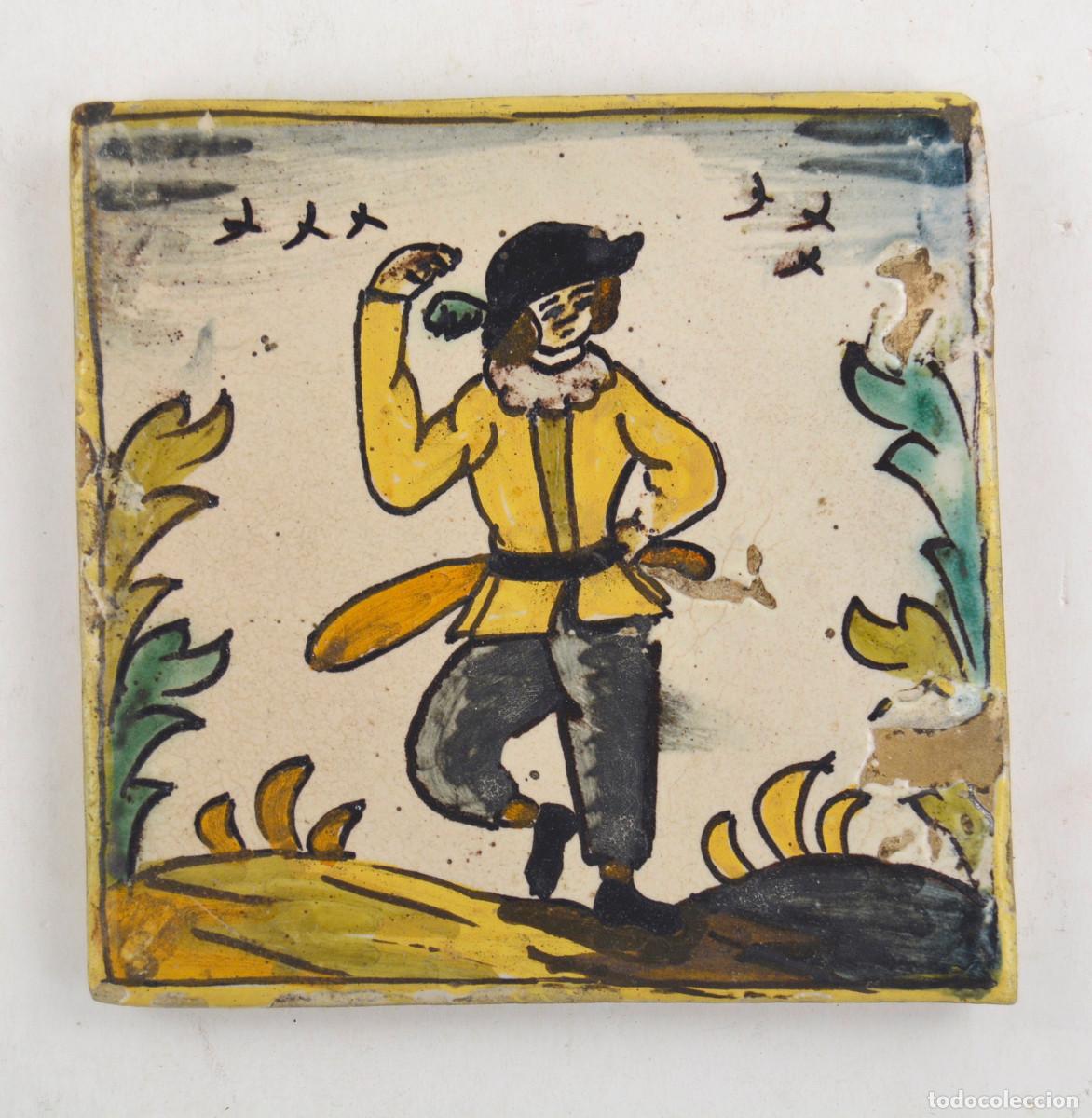 Antiquit&auml;ten: AZULEJO CATAL&Aacute;N DE OFICIOS, DANSAIRE. s. XVIII