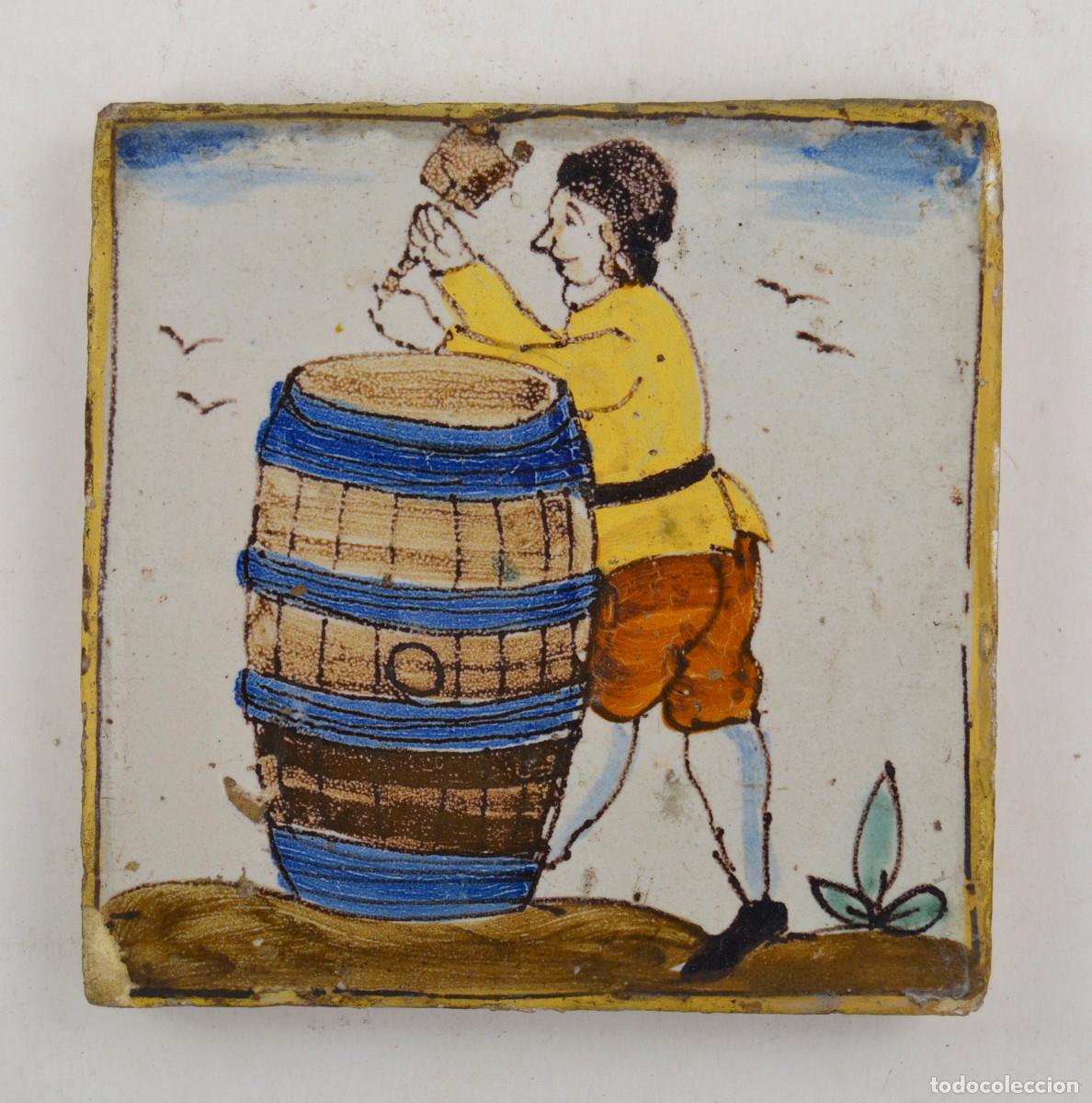 Antiques: AZULEJO CATAL&Aacute;N DE OFICIOS, s. XVIII