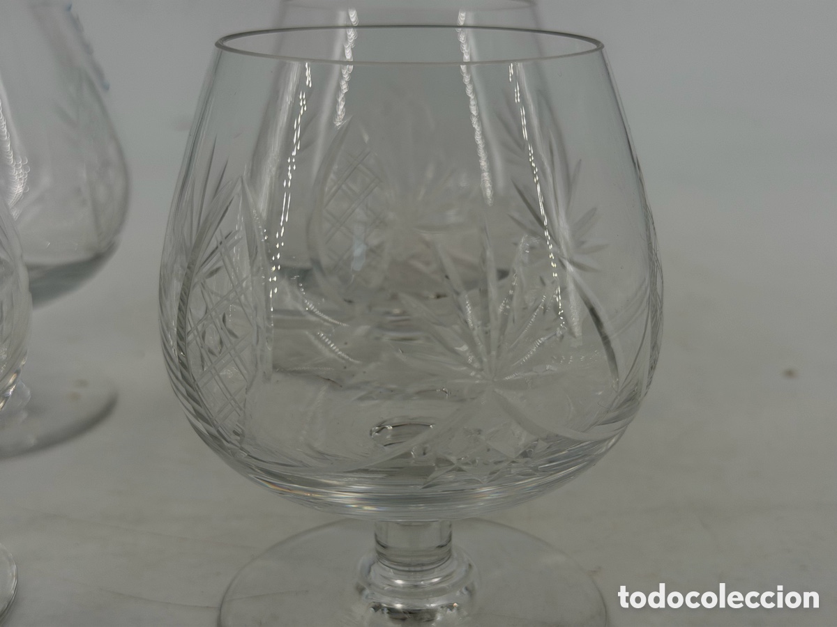 Antig&uuml;edades: Cuatro Copas de Cristal Tallado - Foto 5
