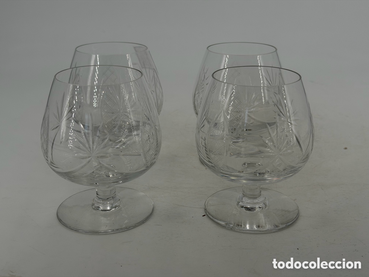 Antig&uuml;edades: Cuatro Copas de Cristal Tallado - Foto 7