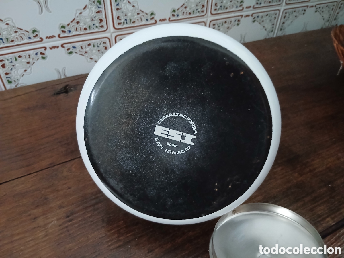 Antig&uuml;edades: Antigua tetera esmaltada San Ignacio - Foto 3