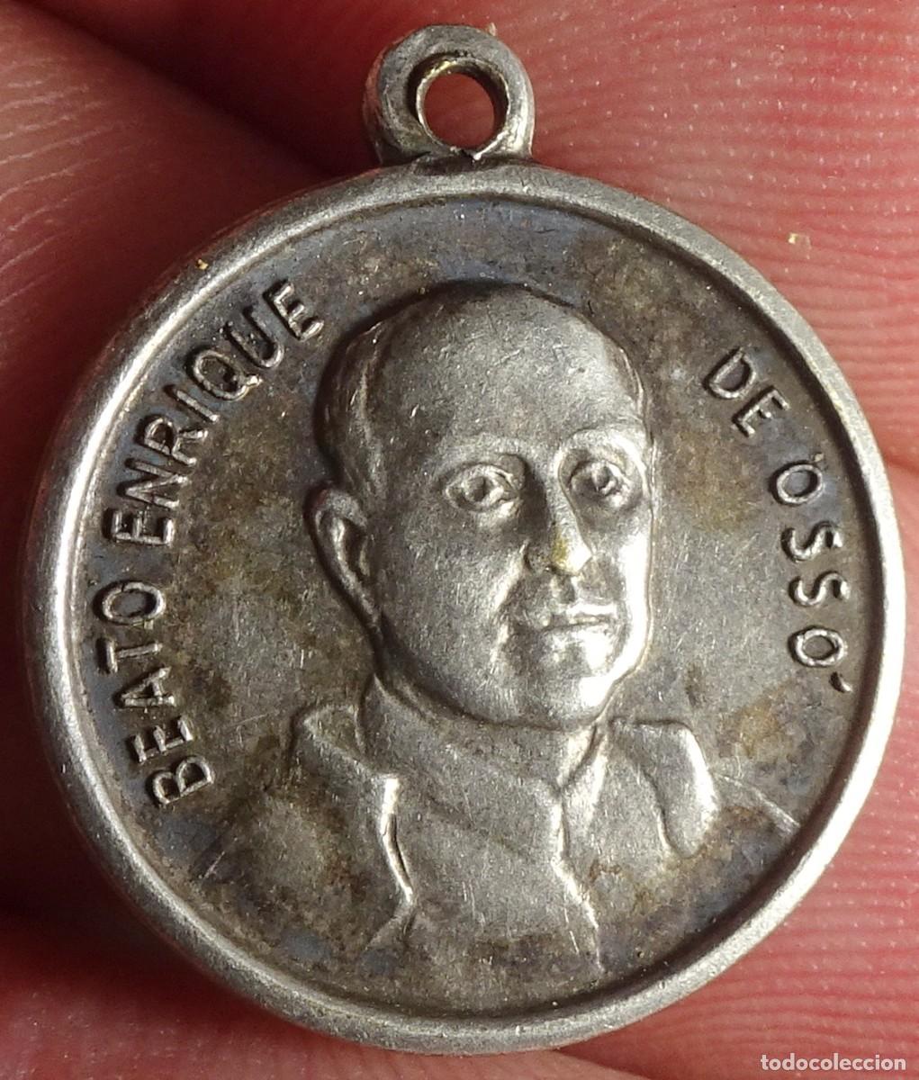 Antig&uuml;edades: BEATO ENRIQUE DE OSSO , RELIQUIA MEDALLA ,PLATA 2gr, VER FOTOS