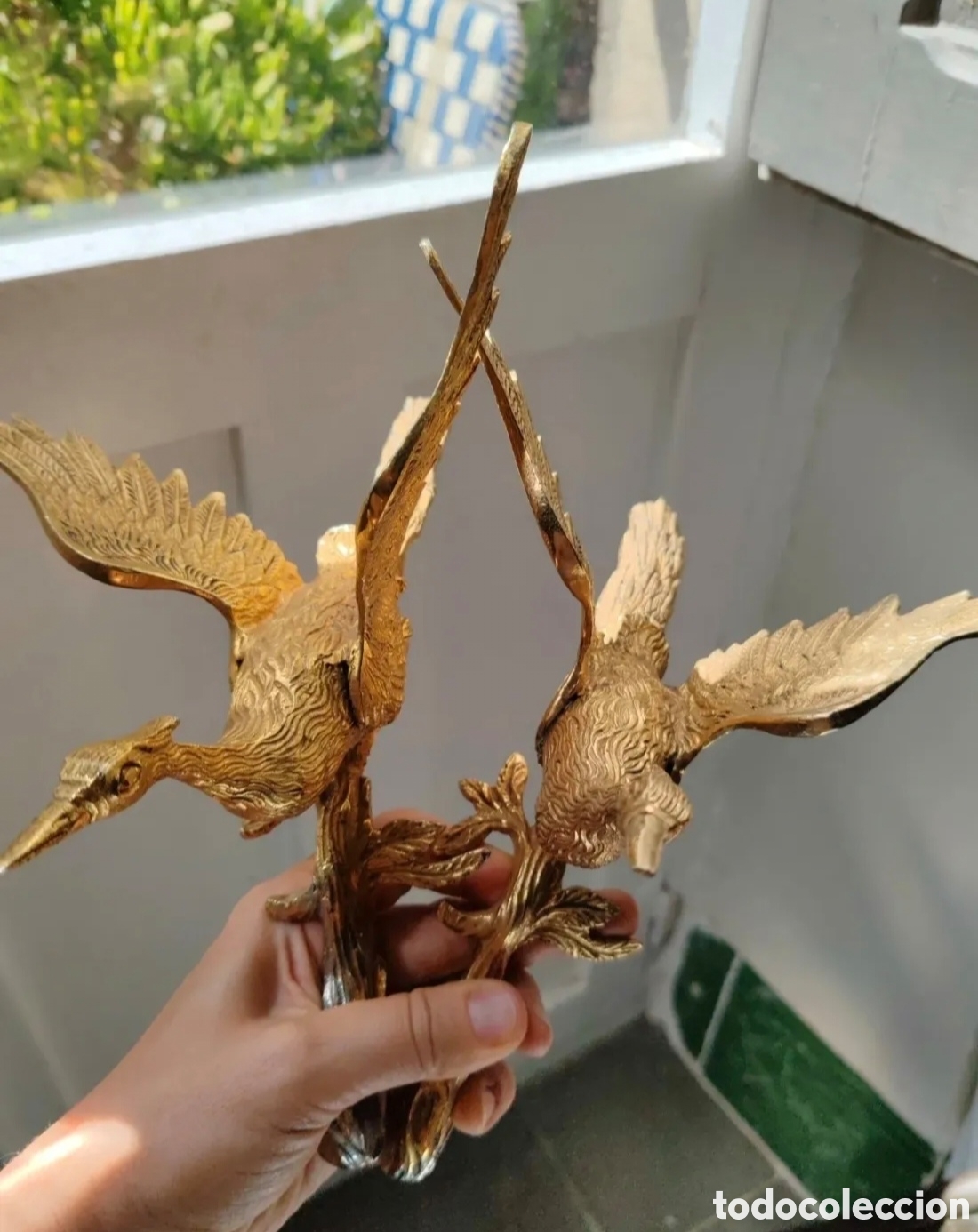 Antig&uuml;edades: pajaros dorados adorno