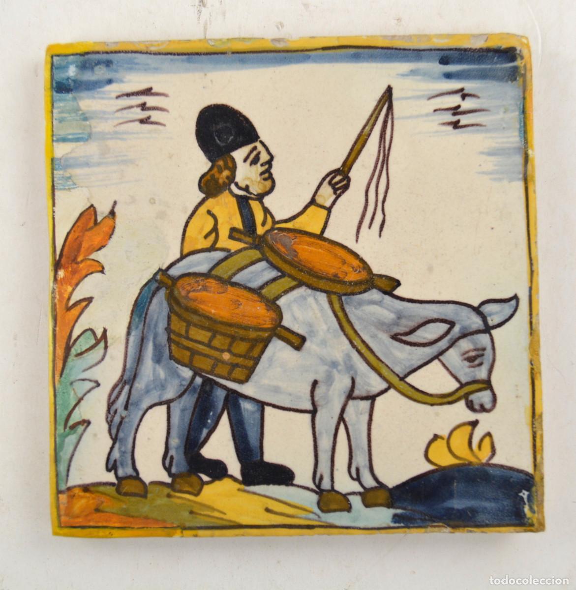 Oggetti Antichi: AZULEJO CATAL&Aacute;N DE OFICIOS, s. XVIII