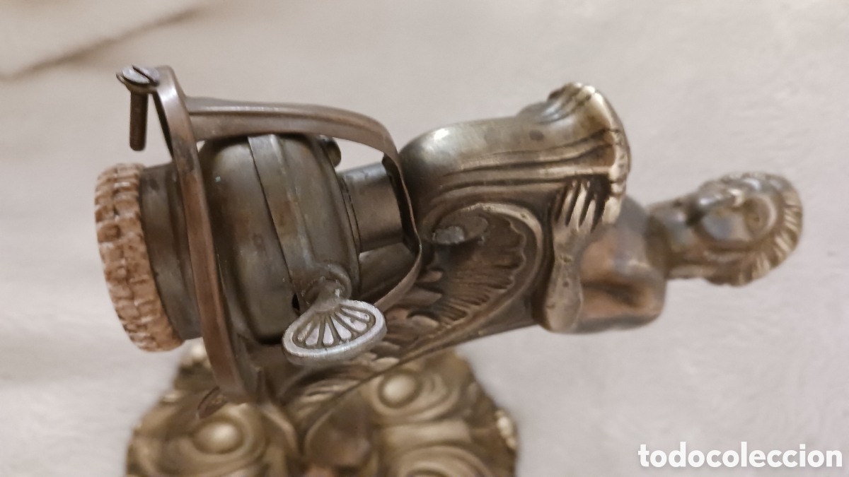 Antig&uuml;edades: DOS APLIQUES DE PARED, ESTILO MODERNISTA, EN BRONCE - Foto 7