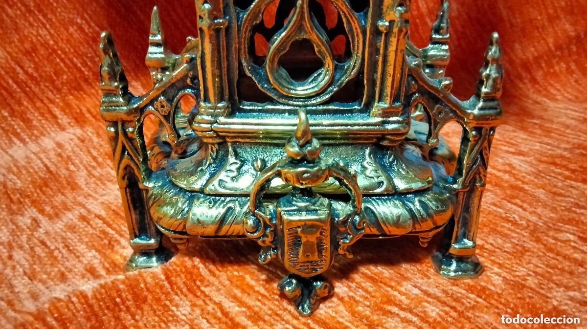 Antig&uuml;edades: candelabro de bronce macizo - Foto 5