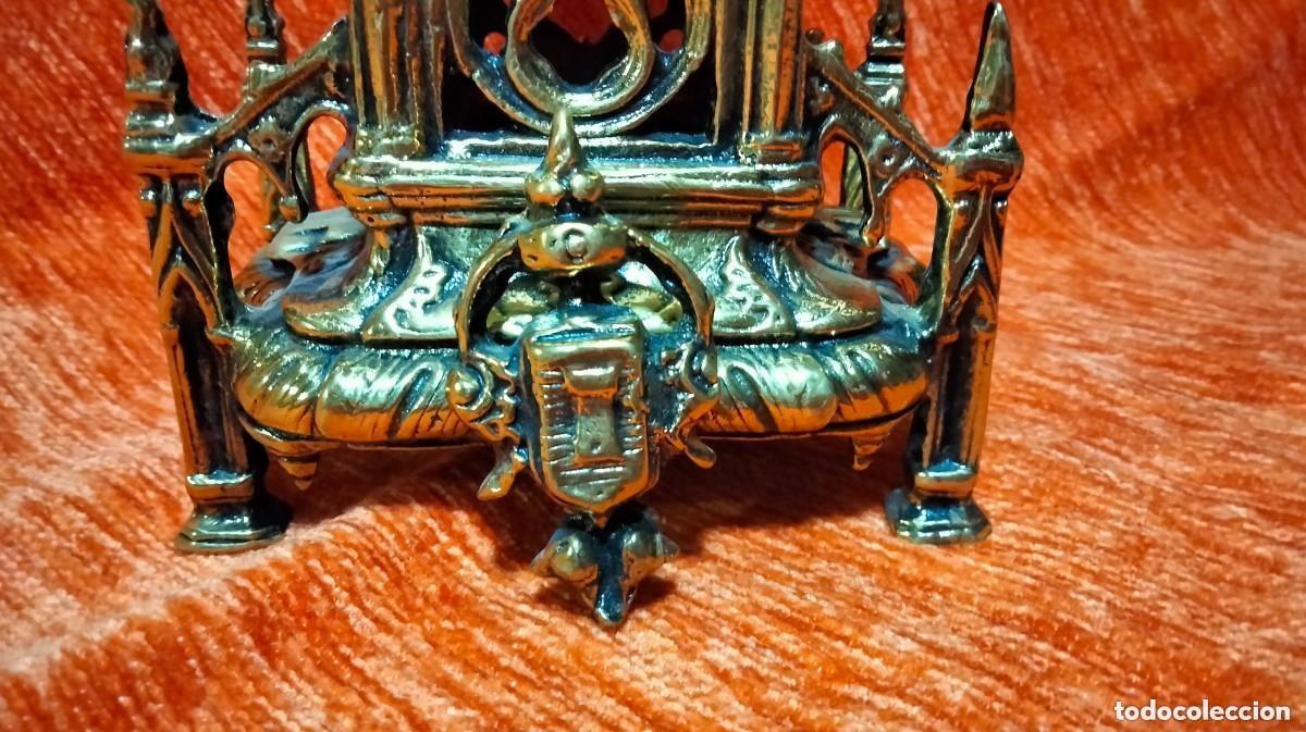 Antig&uuml;edades: candelabro de bronce macizo - Foto 7