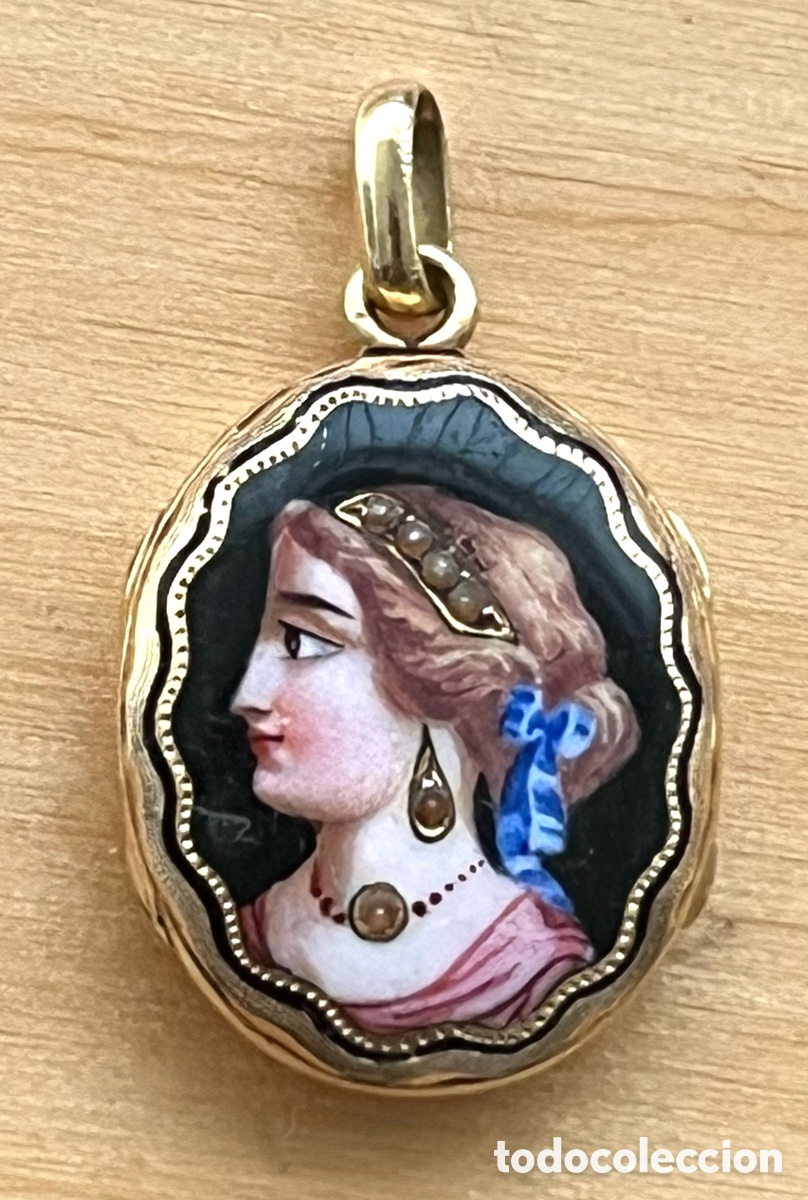 Antiguidades: FINISIMO PORTA RELICARIOS ISABELINO EN ORO Y ESMALTE. SIGLO XIX