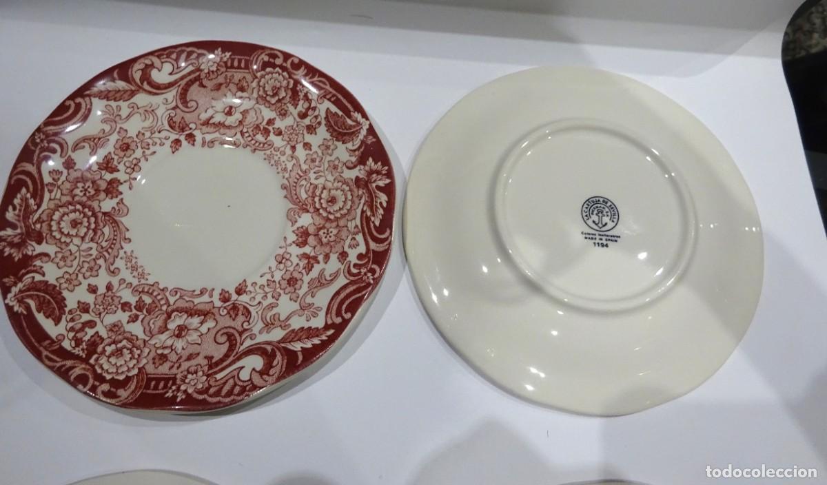 Antig&uuml;edades: 2 PLATOS CAF&Eacute; CARTUJA PICKMAN, SERIE ROSA, ESCUDO ANCLA, NUMERADOS 1194, PERFECTO ESTADO