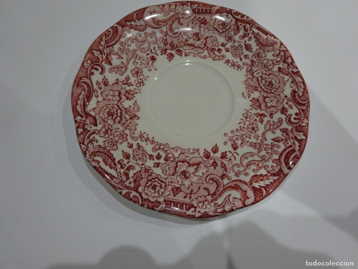 Antig&uuml;edades: PLATO DE CAF&Eacute; CARTUJA PICKMAN, SERIE ROSA, ESCUDO ANCLA NEGRA, SIN N&Uacute;MERO, LEYENDA ,PERFECTO ESTADO