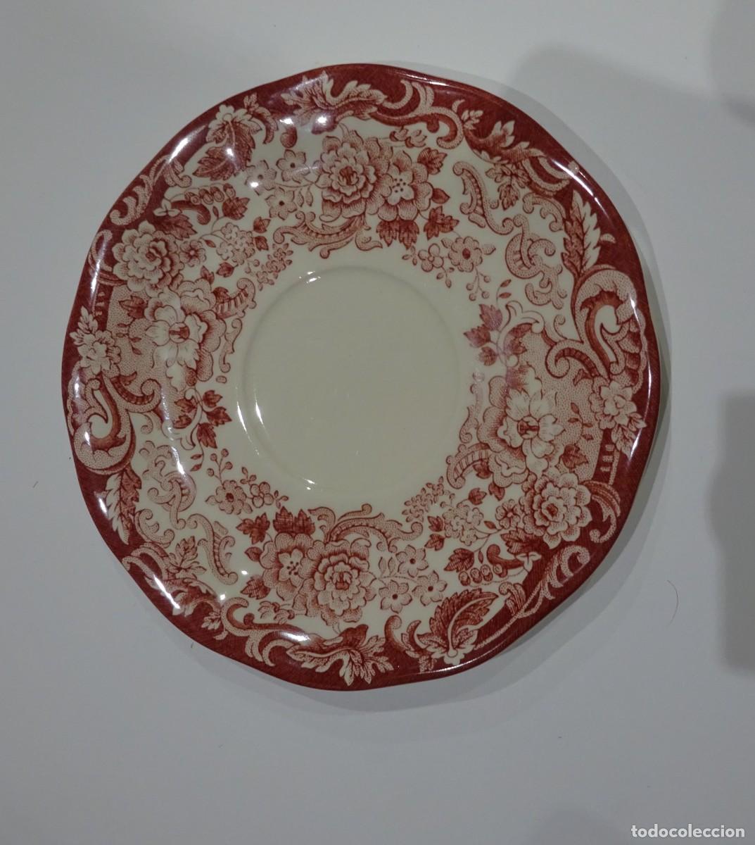 Antig&uuml;edades: PLATO DE CAF&Eacute; CARTUJA PICKMAN, SERIE ROSA, ESCUDO ANCLA, N&Uacute;MERO 24, LEYENDA ,PERFECTO ESTADO