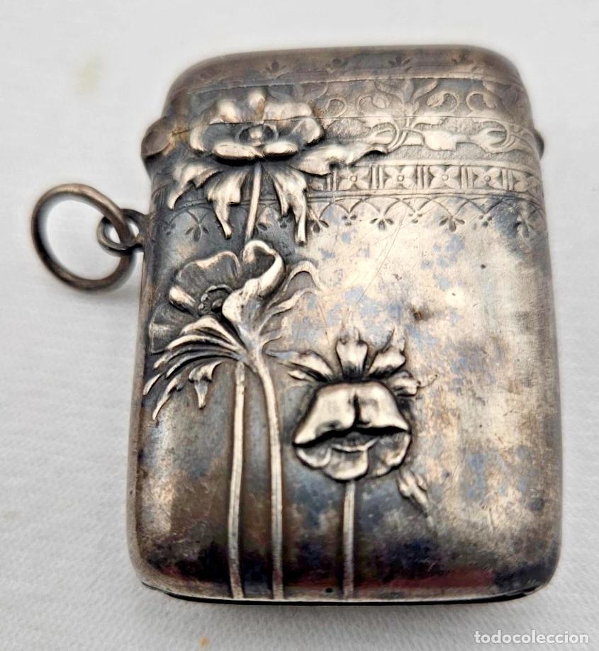 Antig&uuml;edades: ART NOUVEAU ACCESSOIRE CHATELAINE PYROGENE EN ARGENT 800 DECOR FLORAL