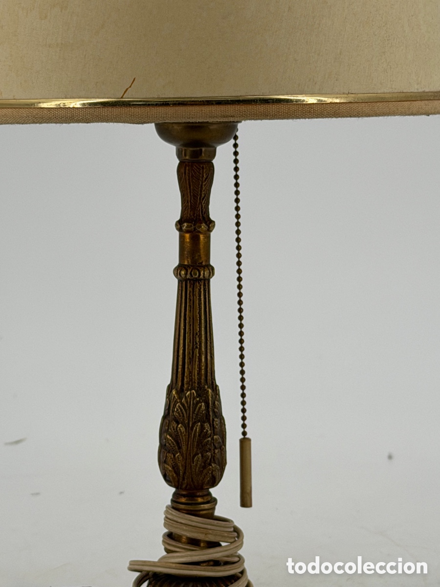 Antig&uuml;edades: Antigua L&aacute;mpara de Bronce - Foto 6