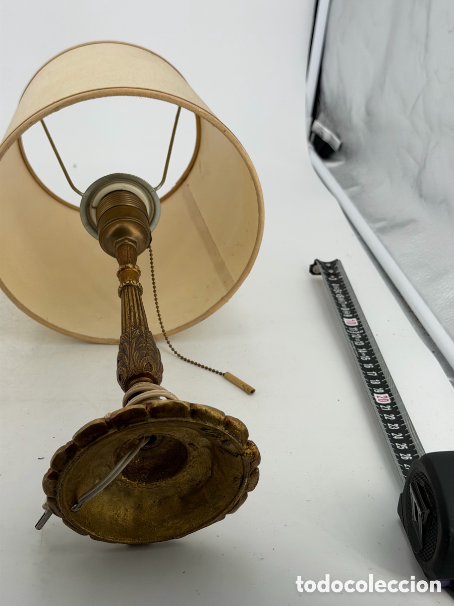Antig&uuml;edades: Antigua L&aacute;mpara de Bronce - Foto 8