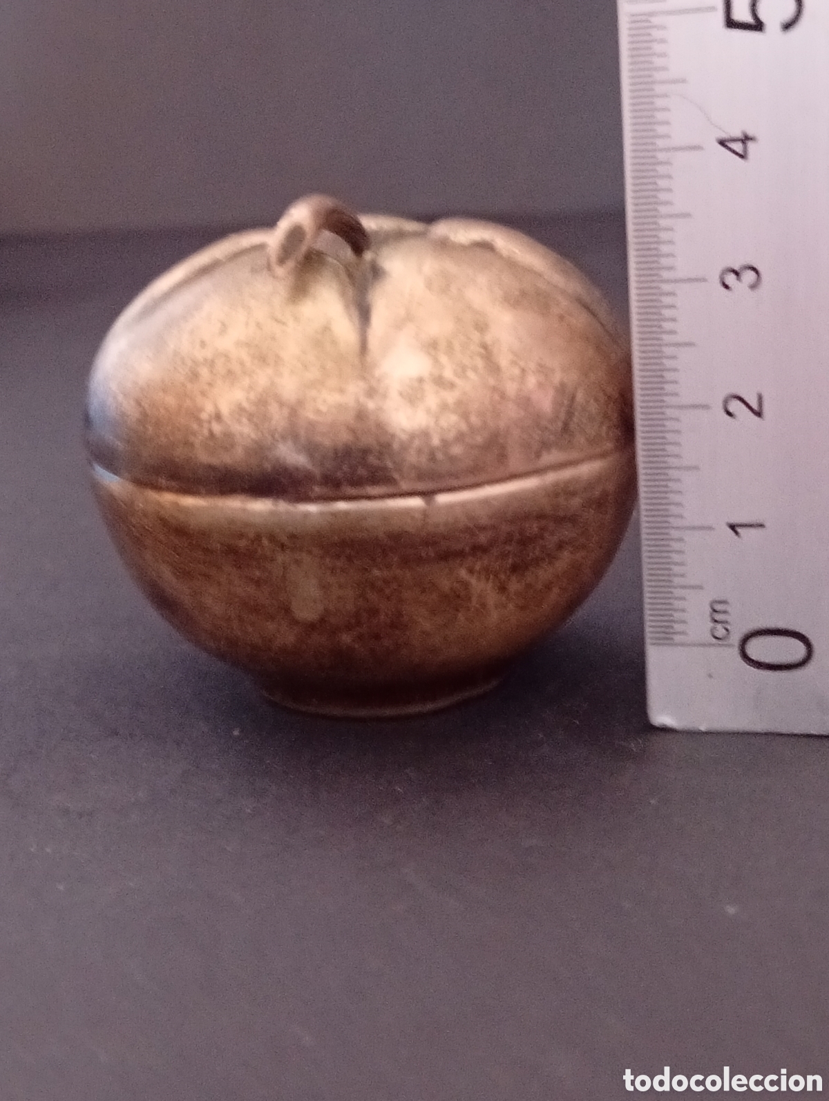 Antig&uuml;edades: Joyero de plata en forma de manzana - Foto 5
