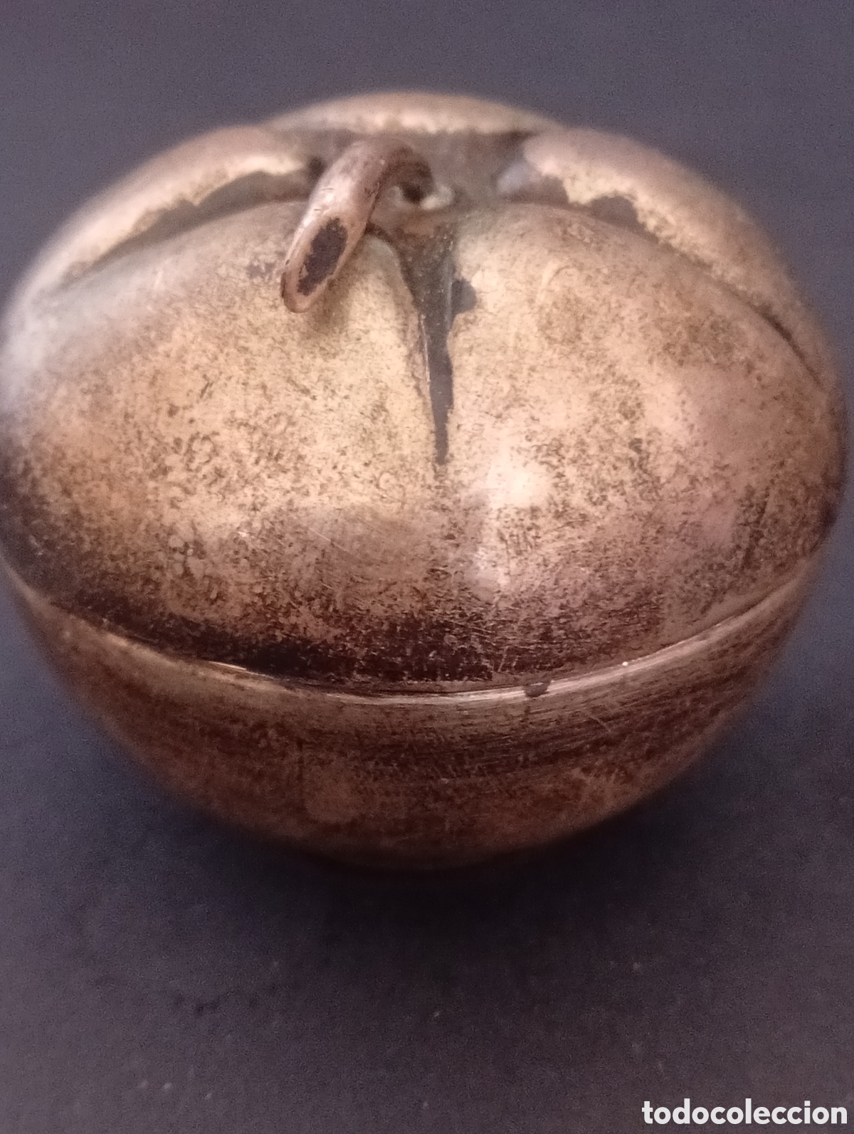 Antig&uuml;edades: Joyero de plata en forma de manzana - Foto 6