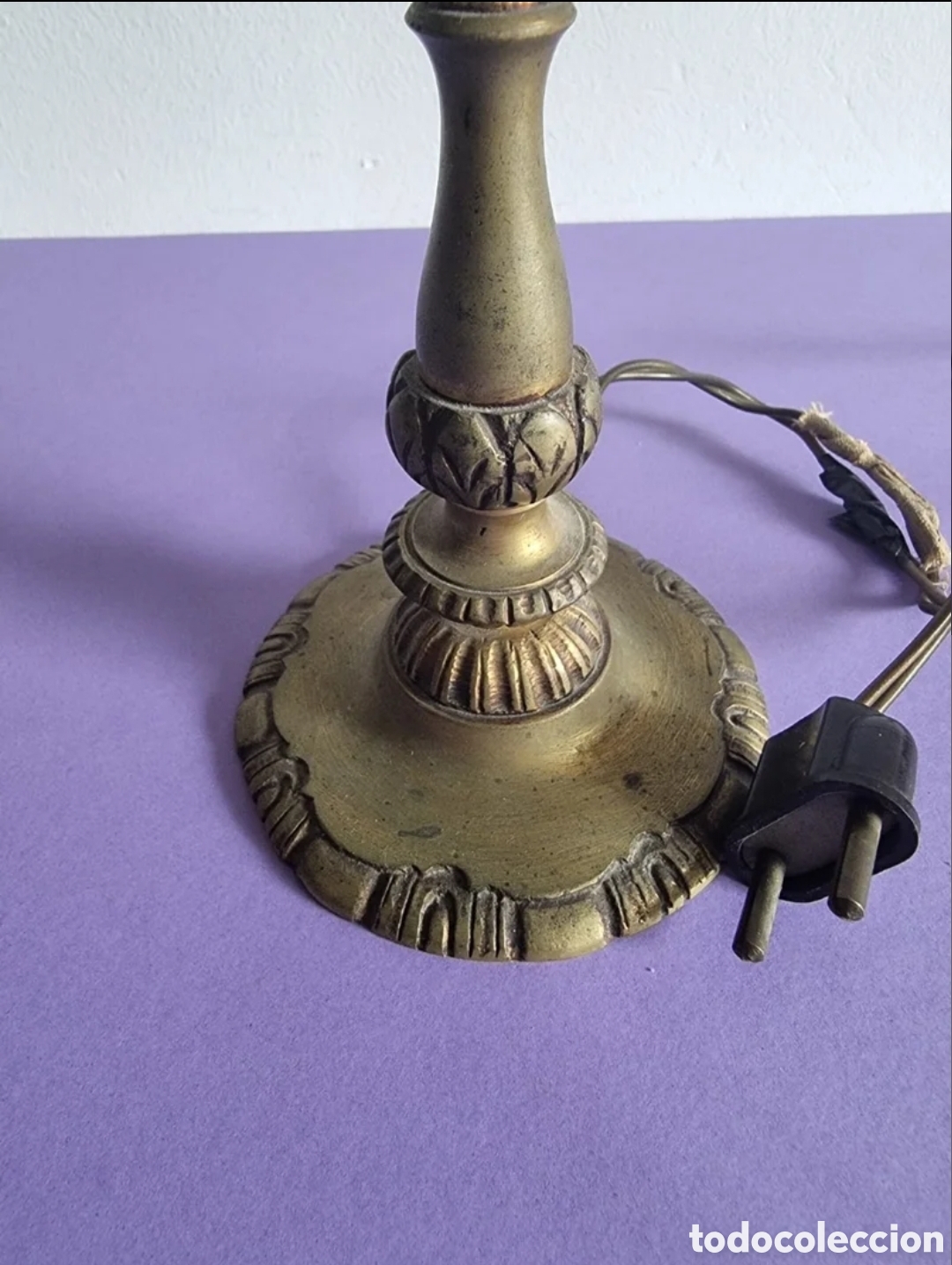 Antig&uuml;edades: LAMPARA DE BRONCE VINTAGE - Foto 3