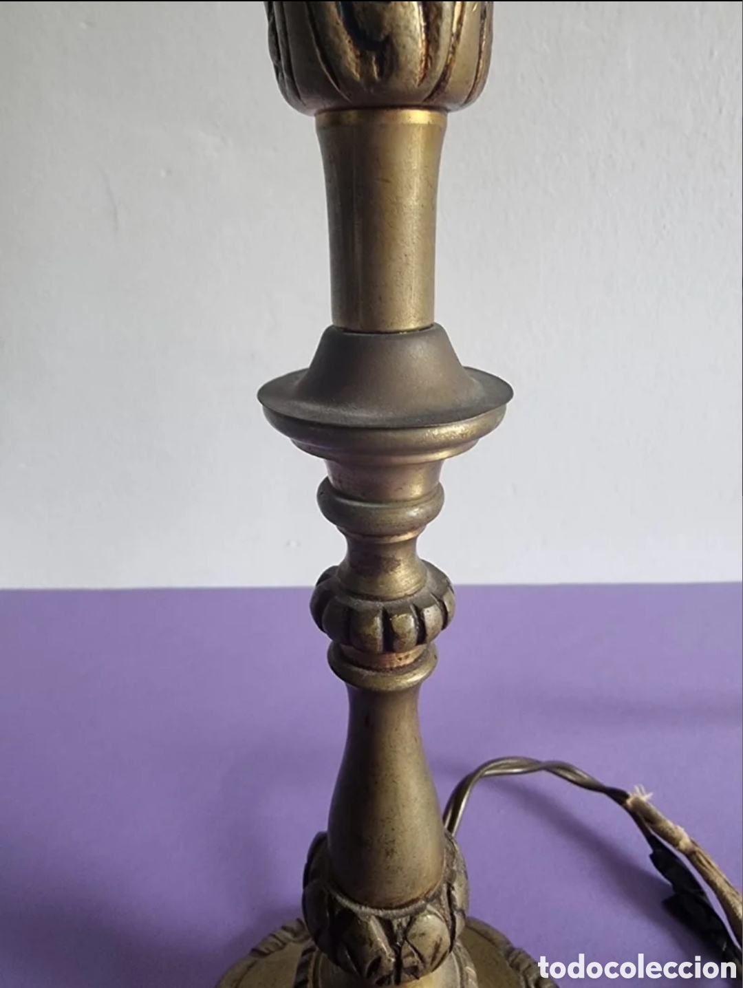 Antig&uuml;edades: LAMPARA DE BRONCE VINTAGE - Foto 4