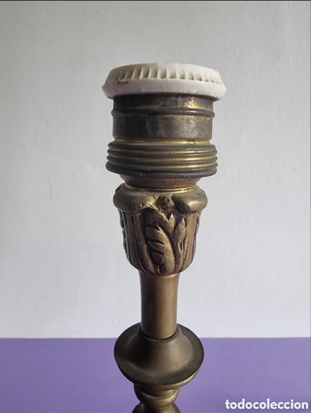 Antig&uuml;edades: LAMPARA DE BRONCE VINTAGE - Foto 5