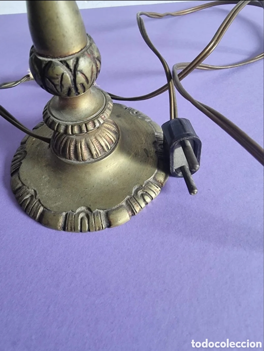 Antig&uuml;edades: LAMPARA DE BRONCE VINTAGE - Foto 7