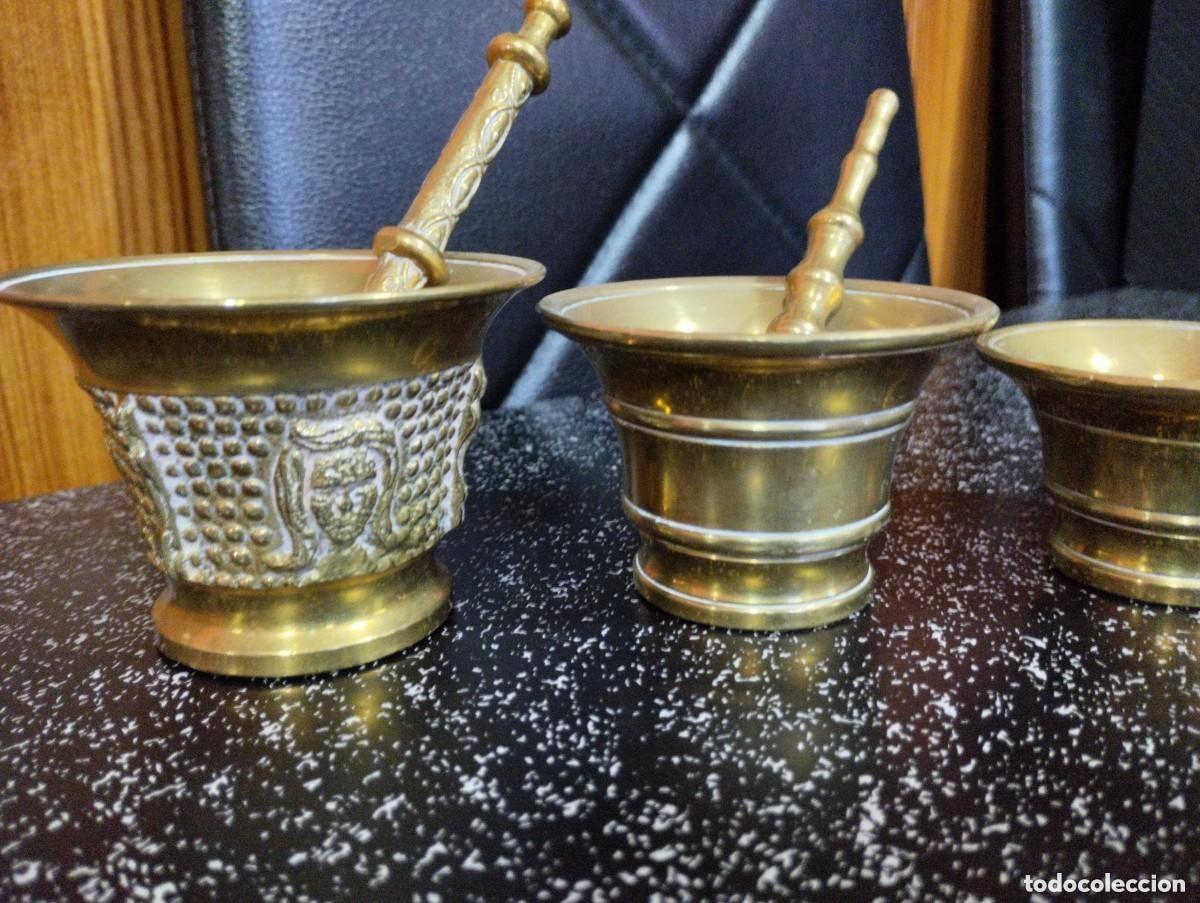 Antig&uuml;edades: LOTE DE CUATRO ALMIRECES DE BRONCE - Foto 2