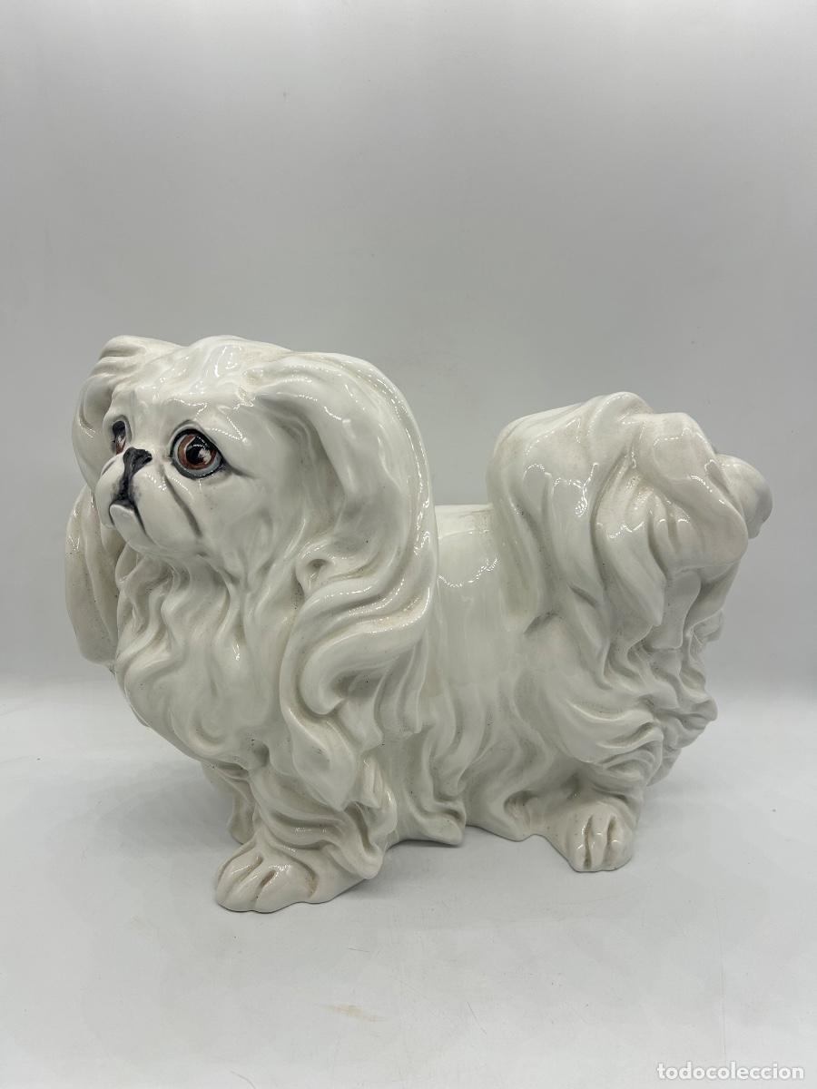 Antig&uuml;edades: PRECIOSA FIGURA DE PERRO - CER&Aacute;MICA MADE IN ITALY - PORCELANA ITALIANA - FIRMADA - VINTAGE