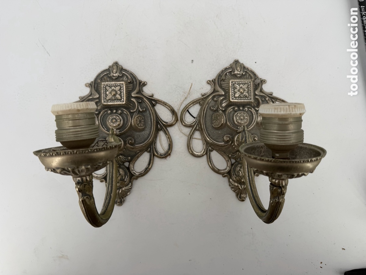 Antig&uuml;edades: Antiguos Apliques Plateados - Foto 3
