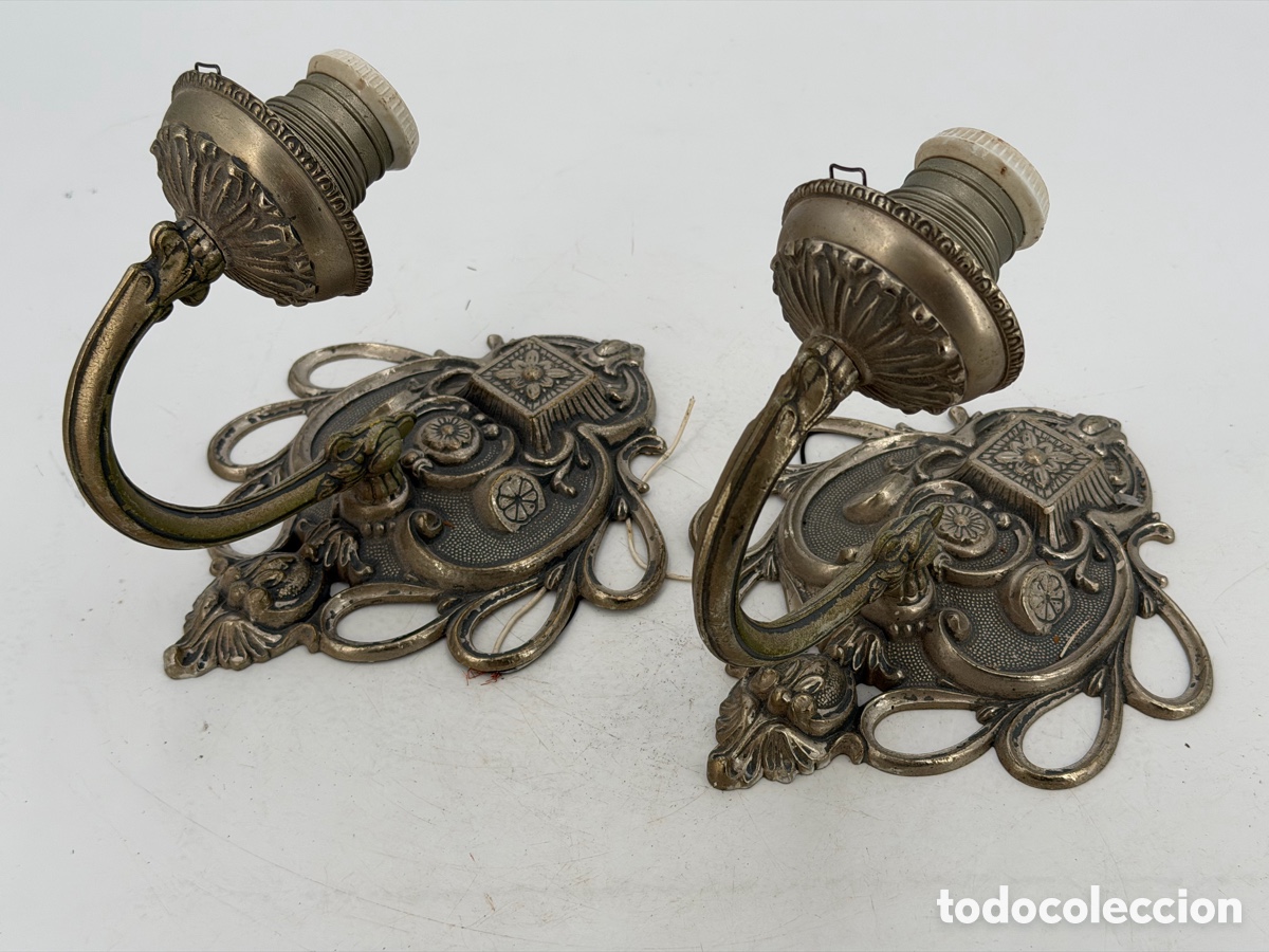 Antig&uuml;edades: Antiguos Apliques Plateados - Foto 4