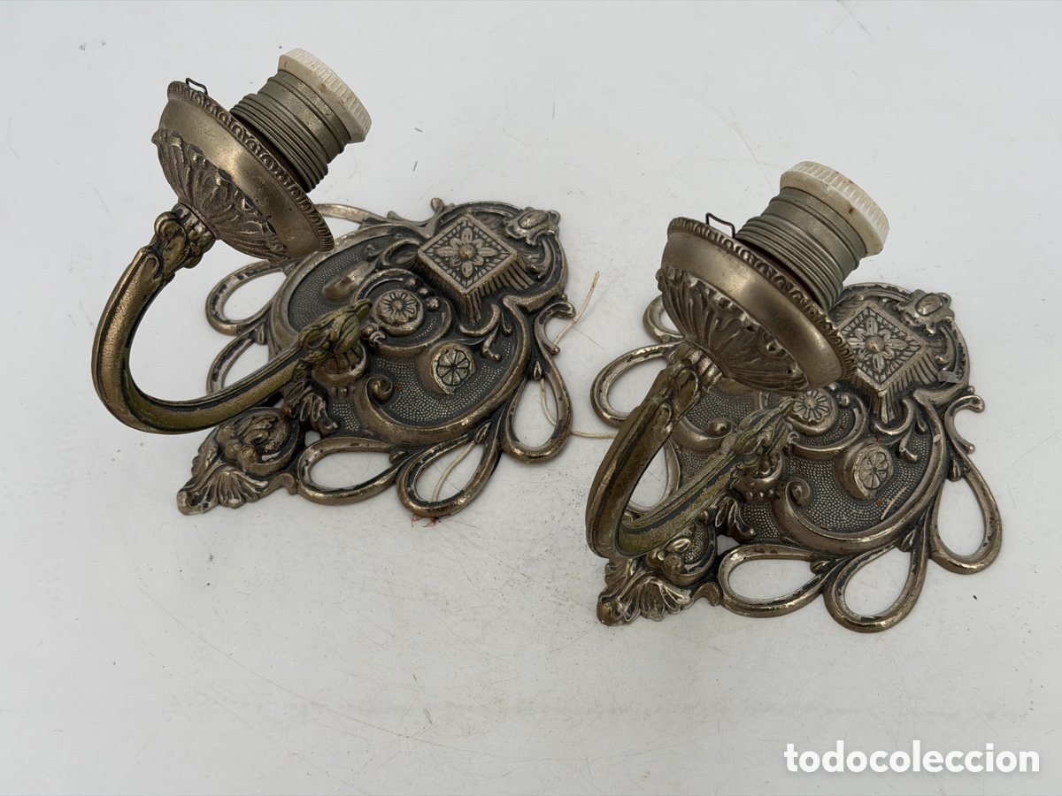 Antig&uuml;edades: Antiguos Apliques Plateados - Foto 7