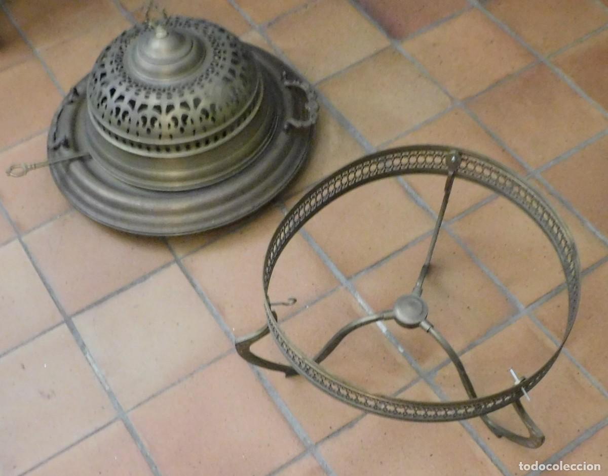 Antig&uuml;edades: ANTIGUO BRASERO DE COPA EN LAT&Oacute;N - Foto 4