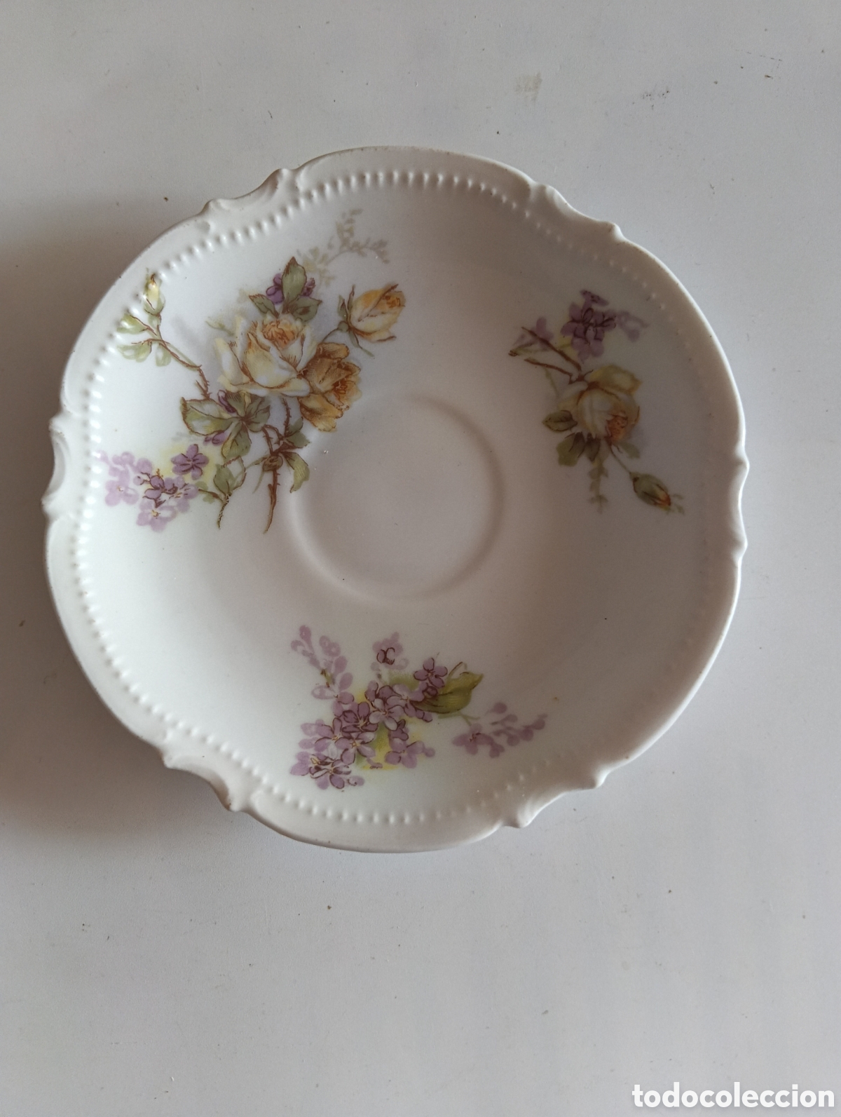 Antig&uuml;edades: PLATO DE TE ANTIGUO PORCELANA LIMOGES MANDAVY DE MAVALEIX