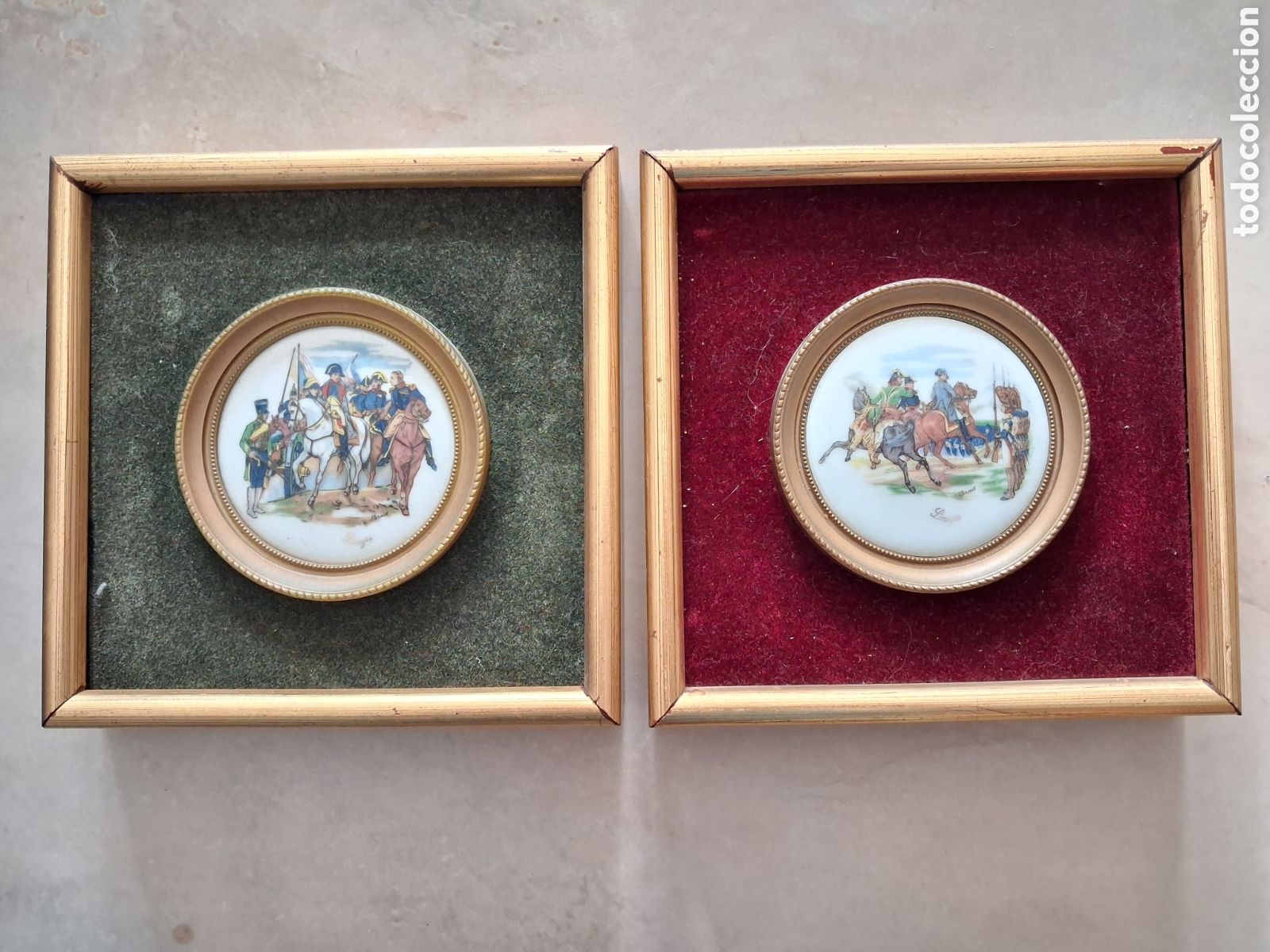 Antiguidades: PAREJA DE CUADROS CON ESCENAS LIMOGES