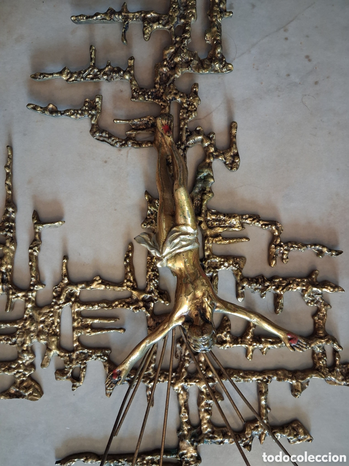 Antig&uuml;edades: CRUCOFIJO CRISTO DE DAL&Iacute; EN BRONCE - Foto 3