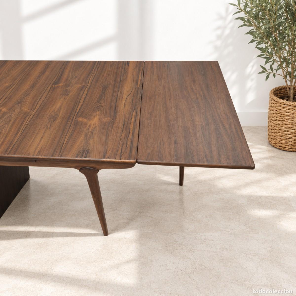 Antig&uuml;edades: MESA EXTENSIBLE DE COMEDOR MID CENTURY PALISANDRO - Foto 5