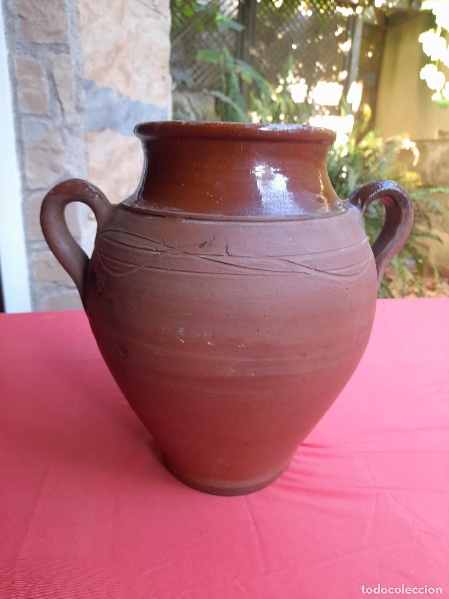 Antig&uuml;edades: Vasija de cer&aacute;mica esmaltada con asas - Foto 5