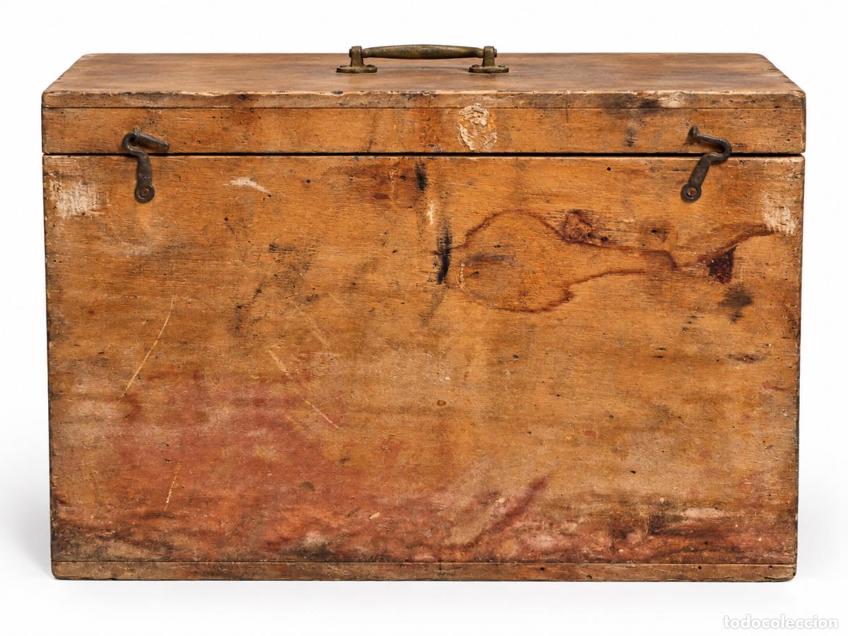 Antig&uuml;edades: Antigua Caja, Botiqu&iacute;n de Campa&ntilde;a - Madera de Haya - S.XIX