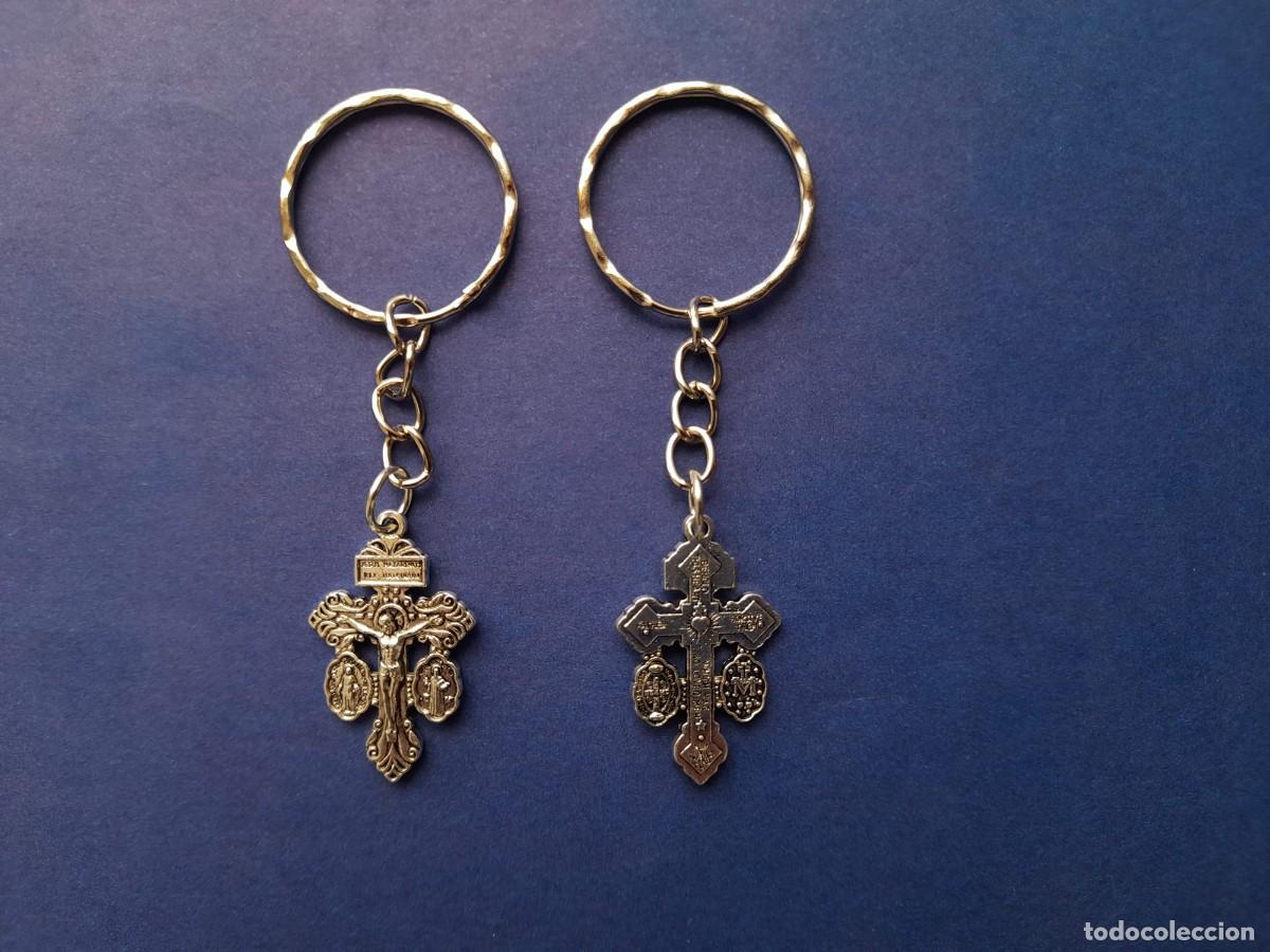 Antig&uuml;edades: Llavero Cruz del Perd&oacute;n en metal
