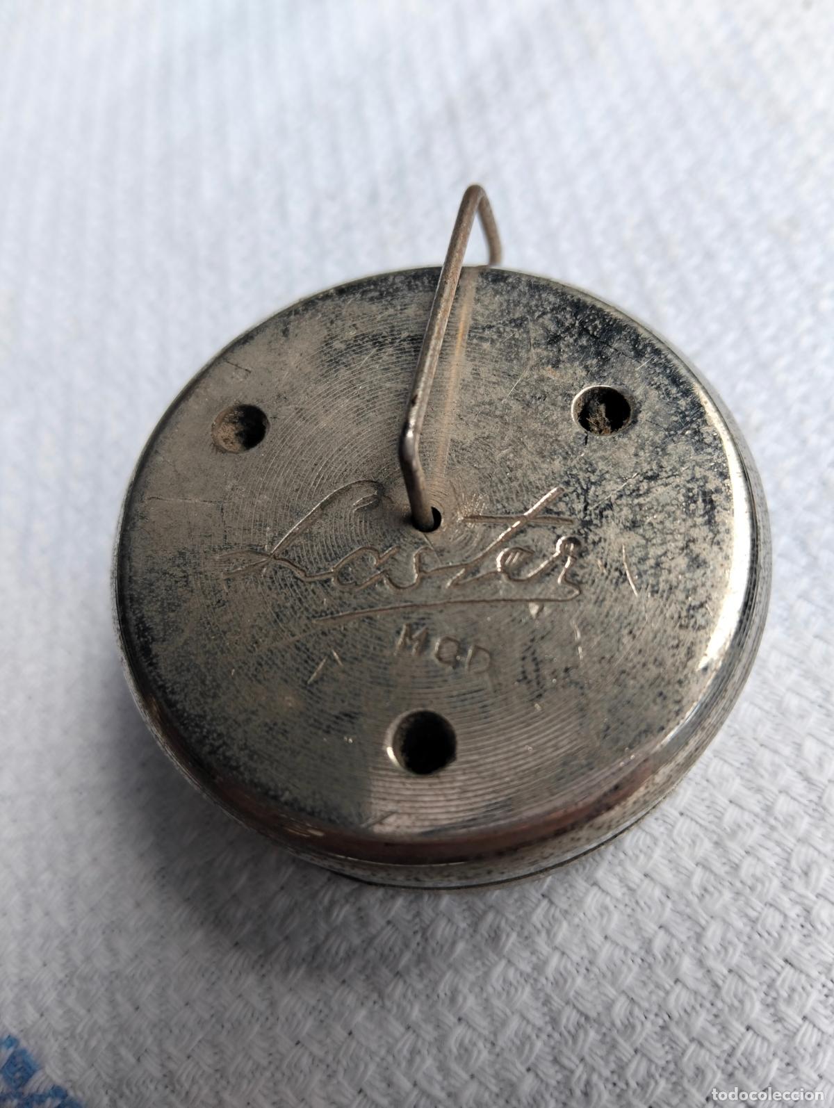 Antig&uuml;edades: Silbato antiguo de olla presi&oacute;n marca Laster metal niquelado de los a&ntilde;os 60