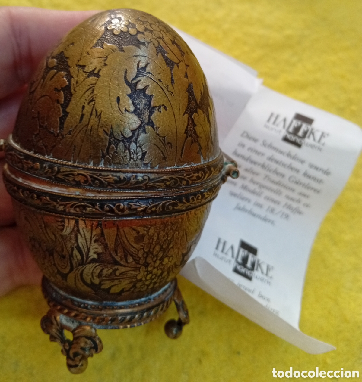 Antig&uuml;edades: Viejo antiguo objeto de vitrina metal bronce tipo Faberge