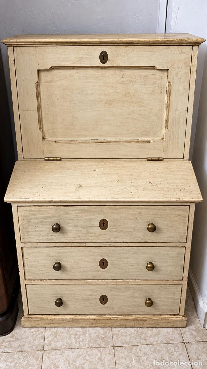 Antig&uuml;edades: Escritorio tipo bureau o secreter abatible de madera