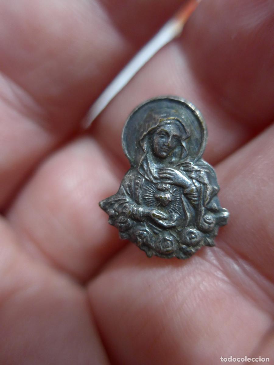 Antig&uuml;edades: BROCHE DEL SAGRADO CORAZON DE MARIA POSIBLEMENTE DE PLATA